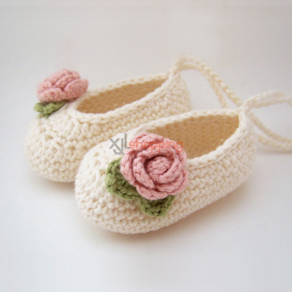 Hand-knitted baby shoes、Newborn soft 