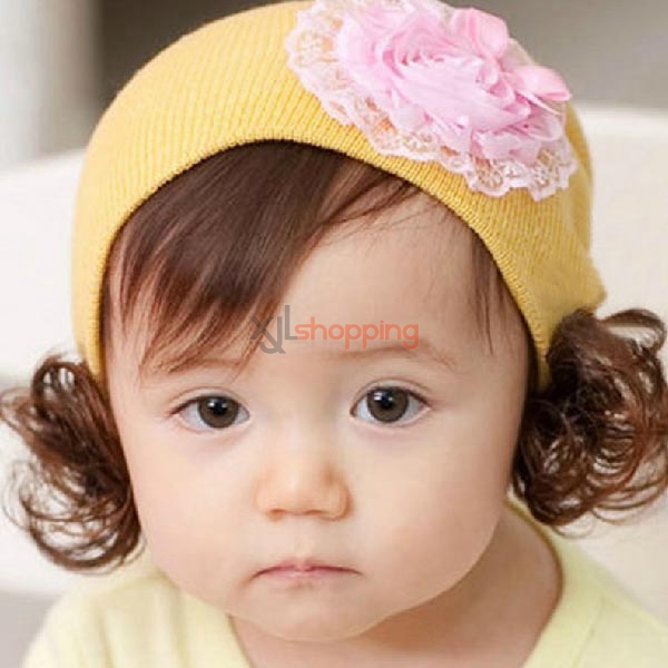 Lace flower child wig cap