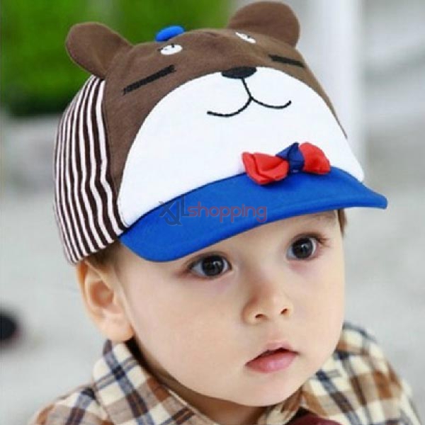 Bow + Bear cloth cap for children