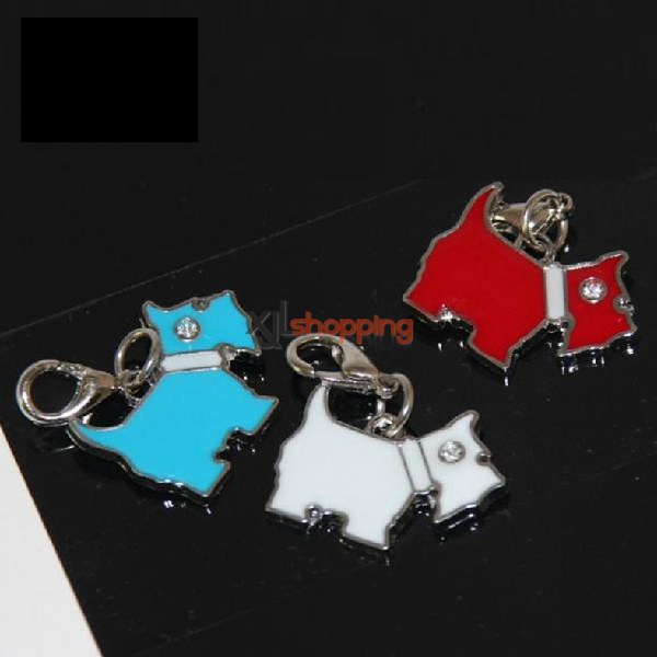 Schnauzer shaped Stainless steel dog tag(random color)【3pcs】